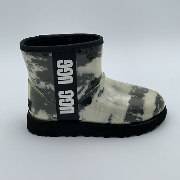 Ugg classic mini marble black and white winter rain boots - Picture 2 of 11
